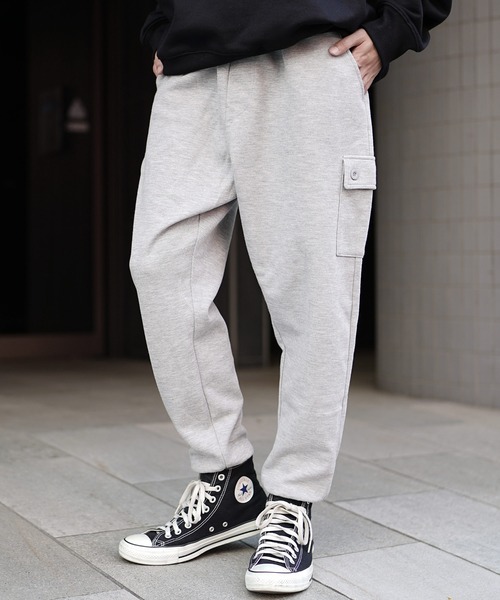 【彗】グレー スウェットカーゴパンツ 裏毛 スウェット カーゴパンツ ヘザーグレー | ニューエラ