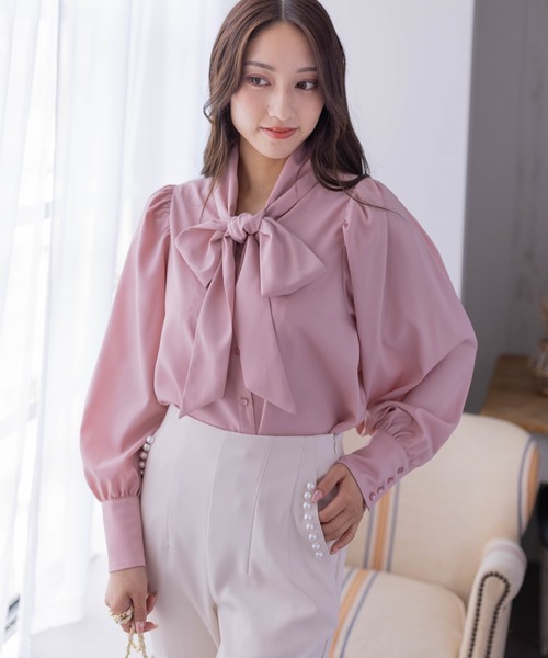 clear（クリア）の「長袖リボンブラウス（シャツ/ブラウス）」 - WEAR