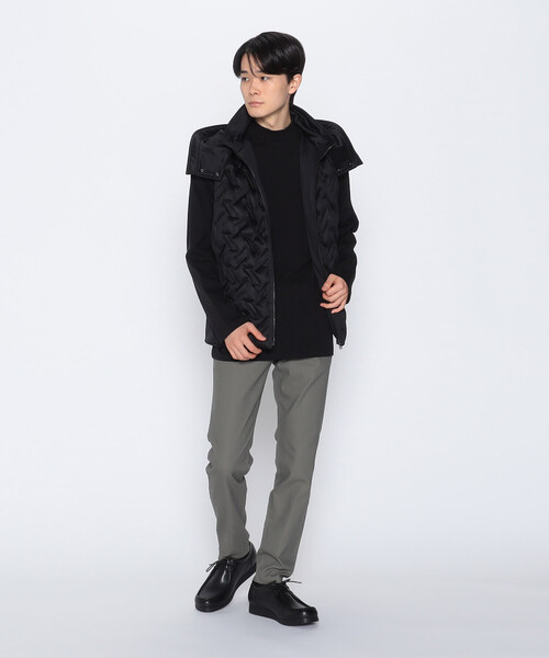 COMME CA ISM（コムサイズム）の「エッセンシャルコットン ロングスリーブ モックネックＴシャツ（Tシャツ/カットソー・メンズ・ブルー/ブラック/ホワイト/チャコール・LARGE/MEDIUM/X-LARGE）」の6枚目の写真