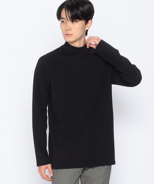 COMME CA ISM（コムサイズム）の「エッセンシャルコットン ロングスリーブ モックネックＴシャツ（Tシャツ/カットソー・メンズ・ブルー/ブラック/ホワイト/チャコール・LARGE/MEDIUM/X-LARGE）」の7枚目の写真