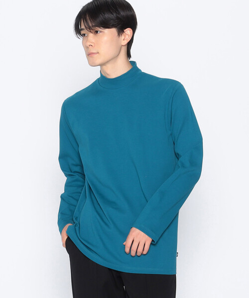 COMME CA ISM（コムサイズム）の「エッセンシャルコットン ロングスリーブ モックネックＴシャツ（Tシャツ/カットソー・メンズ・ブルー/ブラック/ホワイト/チャコール・LARGE/MEDIUM/X-LARGE）」の11枚目の写真