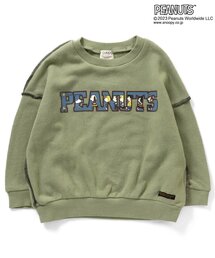 PEANUTSコラボ カラーステッチロゴトレーナー