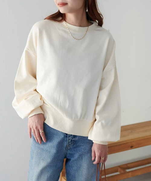 ボリュームスリーブスウェット（タグ付き） WEB限定】カラーボリュームスリーブスウェット（Tシャツ/カットソー