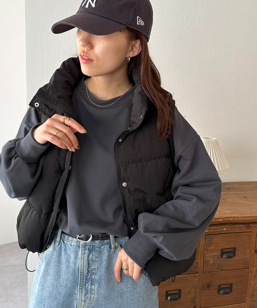 【新品】BORDERS at BALCONY　ボリュームスリーブスウェット Neucon/ニューコン】ツイストパイピングボリュームスリーブポンチ