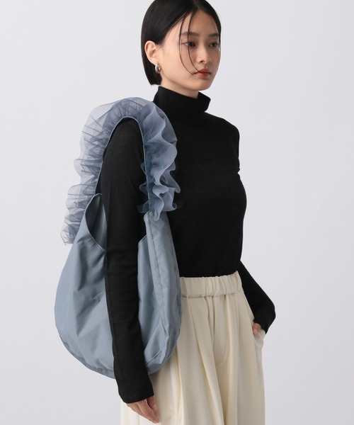 A part by（アパートバイ）の「チュールハンドルトート（ショルダーバッグ・レディース・ベージュ/ブラック/アイボリー/ブルー系その他2・FREE）」の4枚目の写真