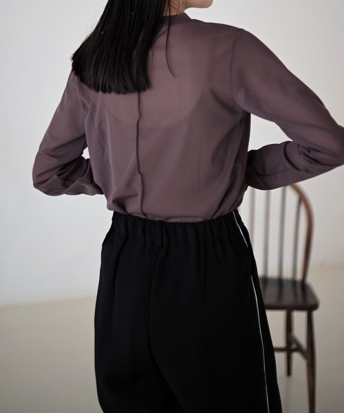 Marient(マリエント)の「メローシアーロンTOPS(Tシャツ/カットソー・レディース・アイボリー/チャコール/ブラック/ブラウン・FREE)」の12枚目の写真