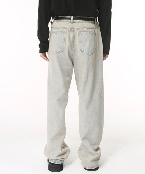 WESTBOY（ウエストボーイ）の「ルーズバギーデニムパンツ/セミワイドデニムパンツWO23W1PT02【WB ORIGINALS】（デニムパンツ・メンズ・ライトブルー・XL/M/L）」の3枚目の写真