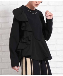 Settimissimo | サイドラッフル ペプラム ポンチ クルーネック プルオーバー(Tシャツ/カットソー)