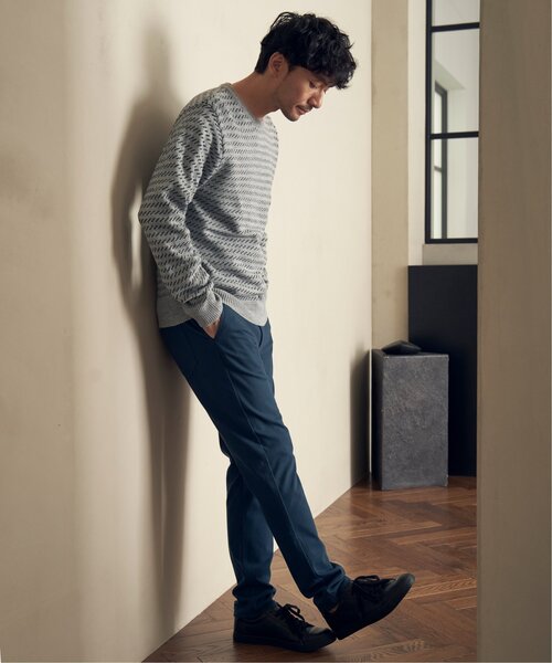 ikka(イッカ)の「バーズアイニット(ニット/セーター・メンズ・ネイビー/グレー・S/M/L/XL)」の20枚目の写真