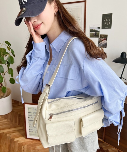 セール】ダブルフラップポケットバッグ（ショルダーバッグ）｜moment+