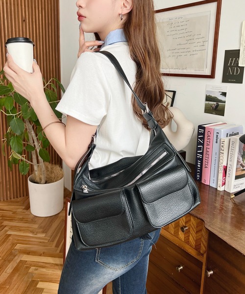 セール】ダブルフラップポケットバッグ（ショルダーバッグ）｜moment+