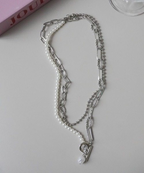 Galley パール チェーン ネックレス アシンメトリー trim_fce_item67b03f914d4f8.jpg