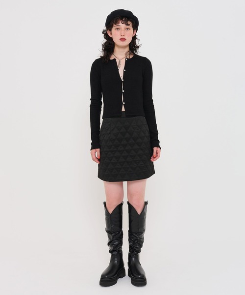 TINA:JOJUN(ティーナジョジュン)の「キルティング ミニスカート TINA:JOJUN(スカート・レディース・ブラック/ピンク系その他・S/M)」の14枚目の写真