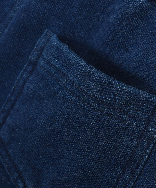 SLAP SLIP（スラップスリップ）の「フラップポケットデニムニットロングカーゴパンツ(80~130cm)（デニムパンツ・キッズ・ブルー/ネイビー・120cm/80ｃｍ/110cm/130cm/90cm/100cm）」の14枚目の写真
