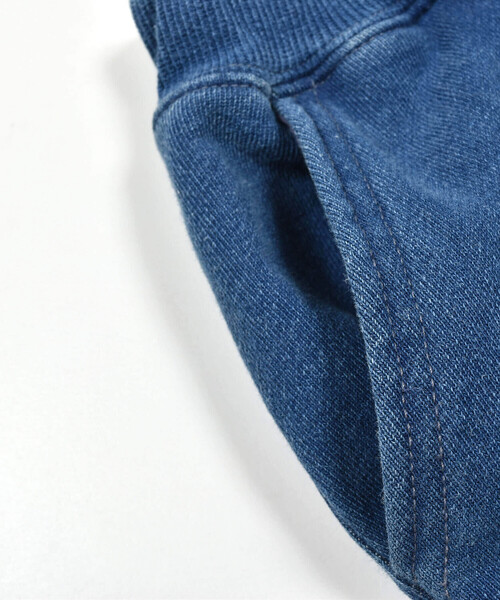 SLAP SLIP（スラップスリップ）の「フラップポケットデニムニットロングカーゴパンツ(80~130cm)（デニムパンツ・キッズ・ブルー/ネイビー・120cm/80ｃｍ/110cm/130cm/90cm/100cm）」の19枚目の写真