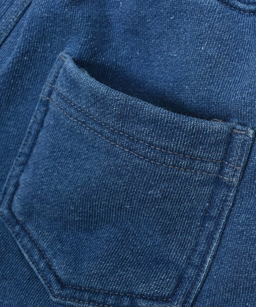 SLAP SLIP（スラップスリップ）の「フラップポケットデニムニットロングカーゴパンツ(80~130cm)（デニムパンツ・キッズ・ブルー/ネイビー・120cm/80ｃｍ/110cm/130cm/90cm/100cm）」の21枚目の写真