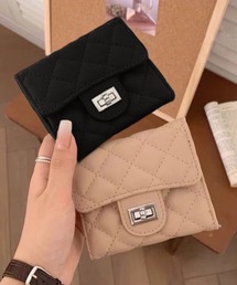 shopnikoniko（ショップニコニコ）の「キルティング 三つ折り ミニ財布 折りたたみ ミニウォレット（財布）」