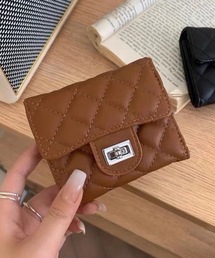 shopnikoniko（ショップニコニコ）の「キルティング 三つ折り ミニ財布 折りたたみ ミニウォレット（財布）」