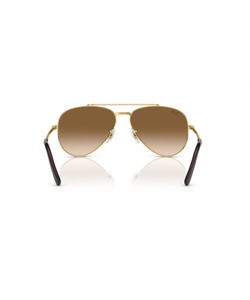 Ray-Ban(レイバン)の「Ray-Ban レイバン サングラス NEW AVIATOR 紫外線対策 0RB3625 001/51(サングラス・メンズ・ゴールド×ブラウン・58)」の2枚目の写真