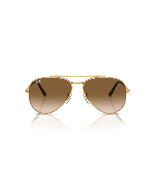 Ray-Ban(レイバン)の「Ray-Ban レイバン サングラス NEW AVIATOR 紫外線対策 0RB3625 001/51(サングラス・メンズ・ゴールド×ブラウン・58)」の5枚目の写真