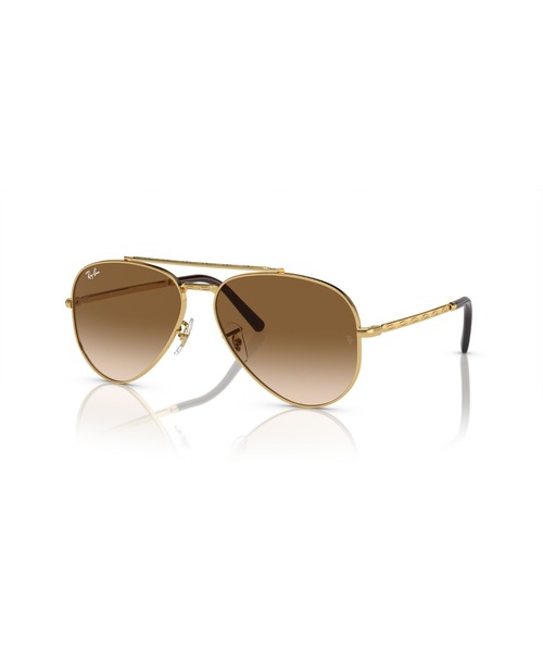 Ray-Ban(レイバン)の「Ray-Ban レイバン サングラス NEW AVIATOR 紫外線対策 0RB3625 001/51(サングラス・メンズ・ゴールド×ブラウン・58)」の7枚目の写真
