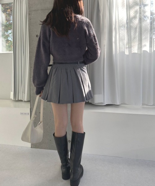 OLIVE des OLIVE（オリーブデオリーブ）の「ハートボタンフェザーカーデ　1041050020（カーディガン/ボレロ・レディース・オフホワイト/チャコールグレー/グレイッシュベージュ/ミント・FREE）」の18枚目の写真