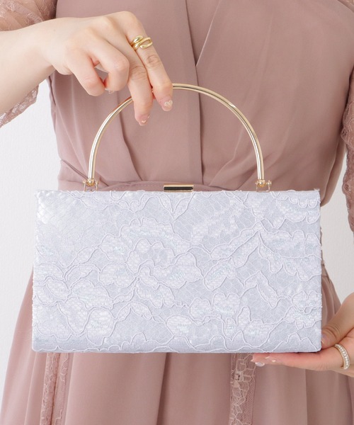 Lace Ladies クラッチバッグ パーティーバッグ ハンドル付き