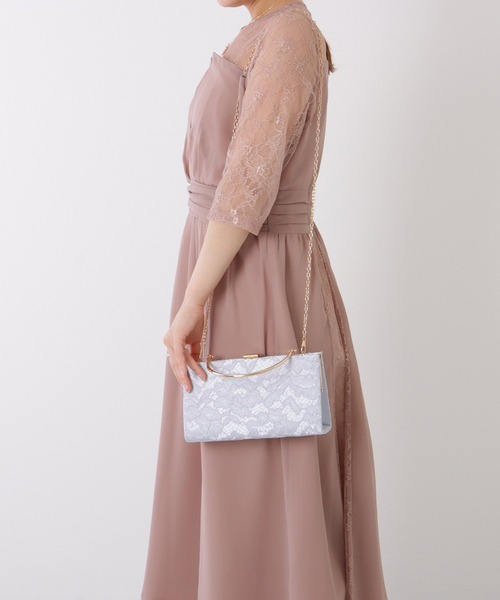 Lace Ladies クラッチバッグ パーティーバッグ ハンドル付き