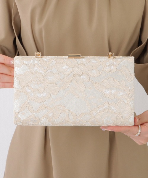 Lace Ladies(レースレディース)の「ハンドル付き スクエア レース パーティー バッグ(クラッチバッグ・レディース・アイボリー/ブラック/シルバー・FREE)」の22枚目の写真