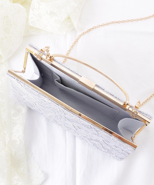 フォーマル ハンドル付き スクエアレース パーティ バッグ Lace Ladies ハンドル付き スクエア レース パーティー バッグ