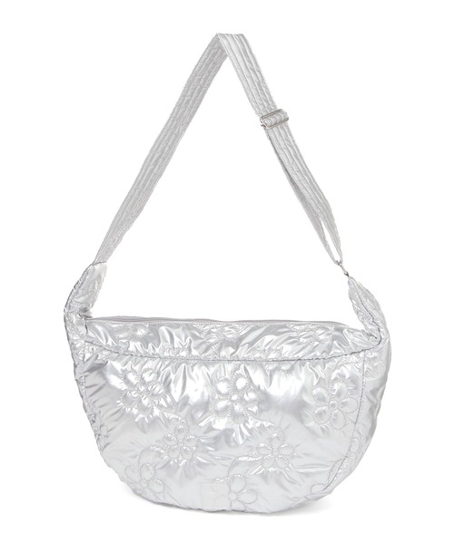 tiny tiny（ティニーティニー）の「モチーフキルトショルダーバッグ[tiny tiny(ティニーティニー)]（ショルダーバッグ・レディース・グレー/アイボリー/チャコール/スモーク/ピンク/ホワイト系その他/ブルー系その他/シルバー/ブラック/ライトブルー/ブルー/チェック/レオパード・0）」の10枚目の写真