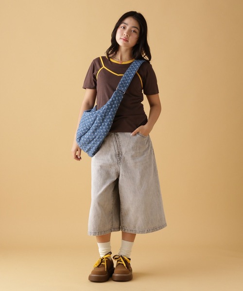 tiny tiny（ティニーティニー）の「モチーフキルトショルダーバッグ[tiny tiny(ティニーティニー)]（ショルダーバッグ・レディース・グレー/アイボリー/チャコール/スモーク/ピンク/ホワイト系その他/ブルー系その他/シルバー/ブラック/ライトブルー/ブルー/チェック/レオパード・0）」の14枚目の写真