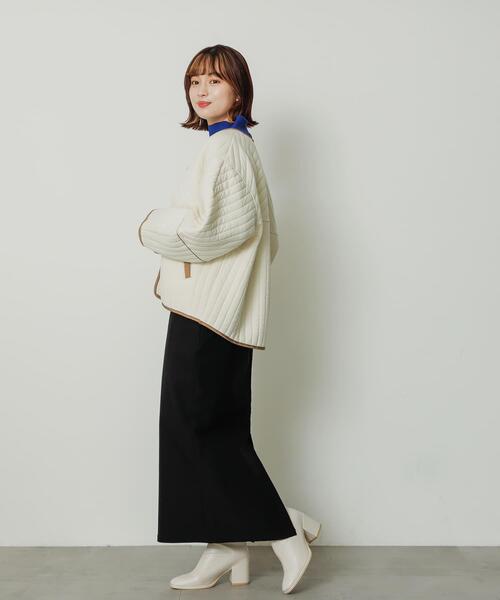 SENSE OF PLACE by URBAN RESEARCH（センスオブプレイスバイアーバンリサーチ）の「ライトキルティングジャケット（ダウンジャケット/コート・レディース・アイボリー/ブラック/ベージュ・ONE）」の20枚目の写真