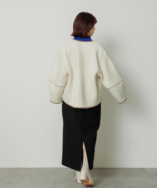 SENSE OF PLACE by URBAN RESEARCH（センスオブプレイスバイアーバンリサーチ）の「ライトキルティングジャケット（ダウンジャケット/コート・レディース・アイボリー/ブラック/ベージュ・ONE）」の18枚目の写真