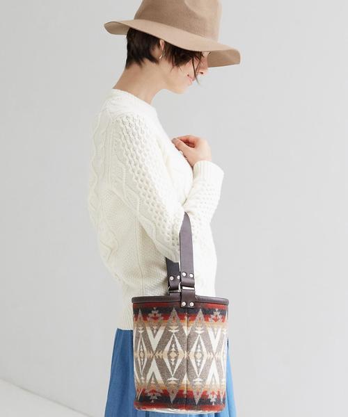 PENDLETON（ペンドルトン）の「別注[ペンドルトン]PENDLETON HOBO トートバッグ◆（トートバッグ・レディース・ブラウン・フリー）」の2枚目の写真