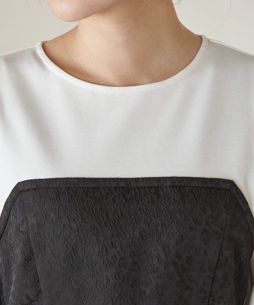 ROPE' PICNIC（ロペピクニック）の「ビスチェドッキングカットトップス/リンクコーデ（Tシャツ/カットソー・レディース・オフホワイト/ブラック系その他・38）」の14枚目の写真