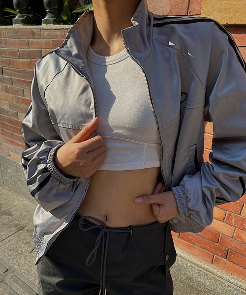 SHEPP(シープ)の「スタンドカラー ラインジャージトップス(ジャージ・レディース・シルバー・M/L)」の19枚目の写真
