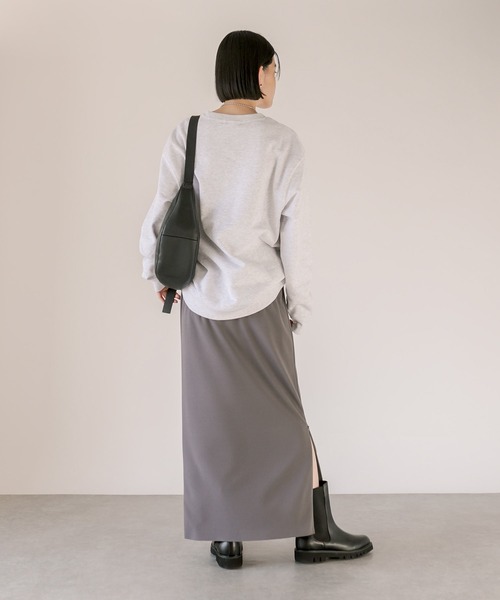 RIVE DROITE（リヴドロワ）の「カットジョーゼットナロースカート（スカート・レディース・ブラック/チャコールグレー・36/38）」の13枚目の写真