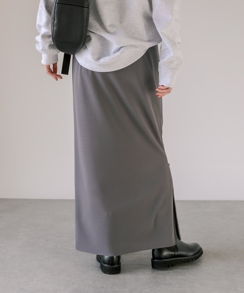 RIVE DROITE（リヴドロワ）の「カットジョーゼットナロースカート（スカート・レディース・ブラック/チャコールグレー・36/38）」の17枚目の写真