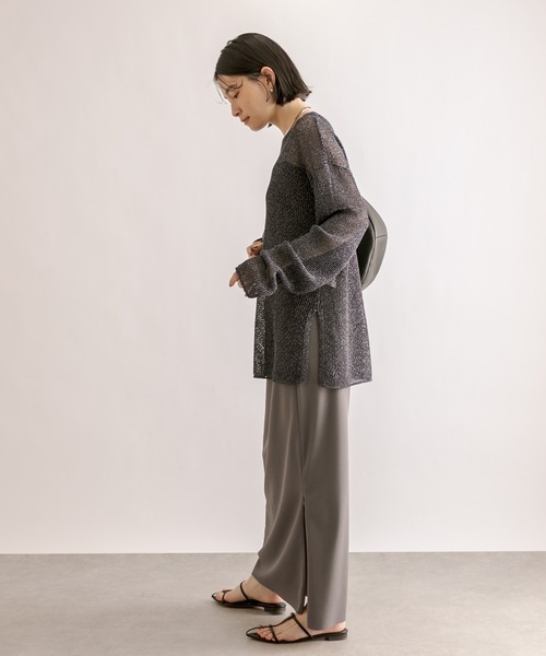 RIVE DROITE（リヴドロワ）の「カットジョーゼットナロースカート（スカート・レディース・ブラック/チャコールグレー・36/38）」の22枚目の写真