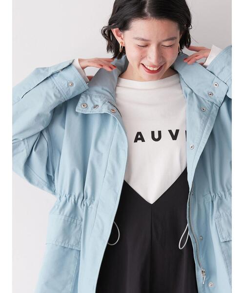 AMERICAN HOLIC（アメリカンホリック）の「撥水加工2WAYマウンテンパーカー（マウンテンパーカー・レディース・アイボリー/ライトベージュ/サックスブルー/ネイビー・M/L）」の4枚目の写真