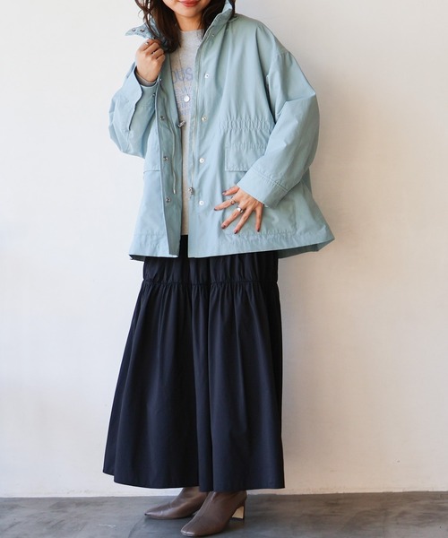 AMERICAN HOLIC（アメリカンホリック）の「撥水加工2WAYマウンテンパーカー（マウンテンパーカー・レディース・アイボリー/ライトベージュ/サックスブルー/ネイビー・M/L）」の18枚目の写真