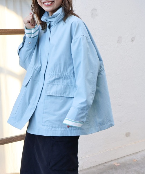 AMERICAN HOLIC（アメリカンホリック）の「撥水加工2WAYマウンテンパーカー（マウンテンパーカー・レディース・アイボリー/ライトベージュ/サックスブルー/ネイビー・M/L）」の13枚目の写真