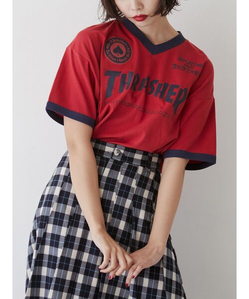 THRASHER（スラッシャー）の「【別注】THRASHER ゲームTシャツ（Tシャツ/カットソー・レディース・ブラック/アイボリー/レッド・MEDIUM）」の11枚目の写真