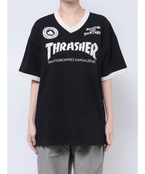 THRASHER（スラッシャー）の「【別注】THRASHER ゲームTシャツ（Tシャツ/カットソー・レディース・ブラック/アイボリー/レッド・MEDIUM）」の19枚目の写真