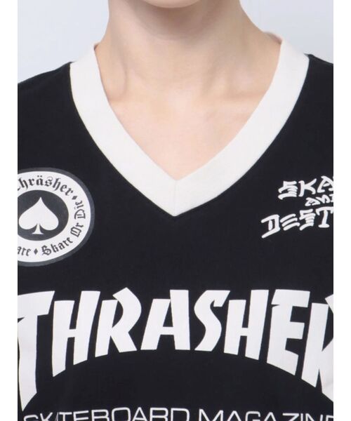 THRASHER（スラッシャー）の「【別注】THRASHER ゲームTシャツ（Tシャツ/カットソー・レディース・ブラック/アイボリー/レッド・MEDIUM）」の22枚目の写真