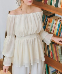 KOBE LETTUCE | ラメシアーオフショルブラウス(シャツ/ブラウス)