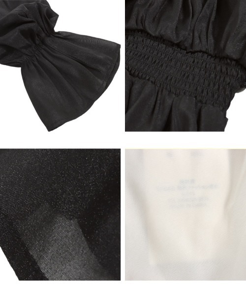 KOBE LETTUCE（コウベレタス）の「ラメシアーオフショルブラウス（シャツ/ブラウス・レディース・ブラック/ピンク/アイボリー・M）」の9枚目の写真