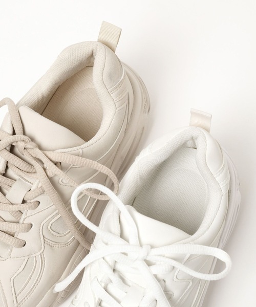 Heather（ヘザー）の「ボリュームソールスニーカー　106775（スニーカー・レディース・オフホワイト/ブラック/ベージュ・M/L）」の16枚目の写真