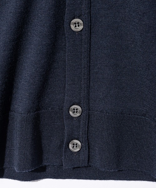 セール】JOHN SMEDLEY PETWORTH V NECK CARDIGAN STANDARD FIT